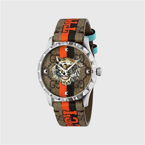 gucci supreme tigers|Shop Gucci Tiger Supreme Watch .